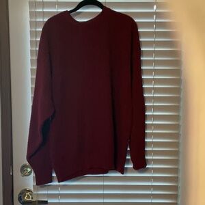Red, soft cotton sweater never worn in great new condition